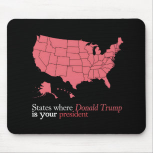 Mousepad Estados Onde Trump é Seu Presidente 47º Mapa dos E