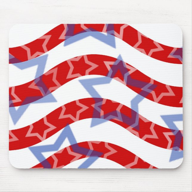 Mousepad Estados Unidos Bandeira Design Americana Estrelas  (Frente)
