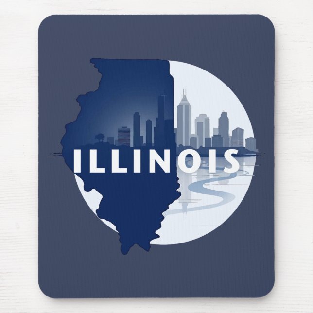 Mousepad Estados Unidos da América do Illinois (Frente)