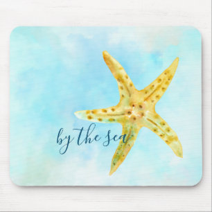 Mousepad Estaleiro Amarelo Costeiro Aqua Watercolor        