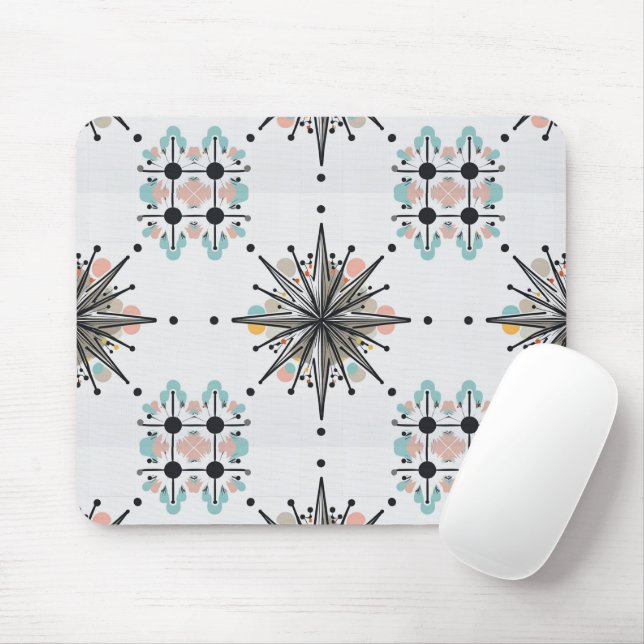 Mousepad Estallido Atômico Retro Moderno de Meados do Sécul (Com mouse)