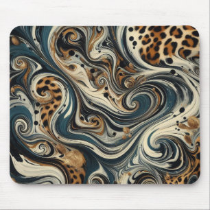 Mousepad Estampa Abstrata de Leopardo em Espiral