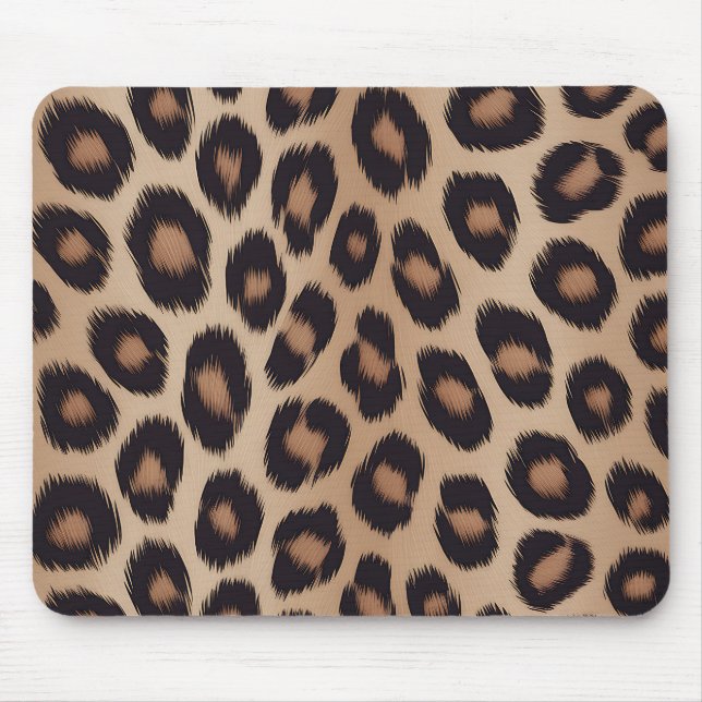 Mousepad Estampa Animal Clássica de Leopardo Marrom Guepard (Frente)