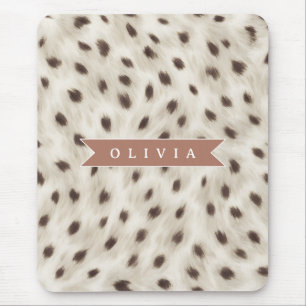 Mousepad Estampa Animal Leopardo Neutro Chic Personalizado