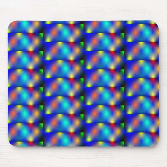 Mousepad Estampa colorida, 'escama quadrada'. (Frente)