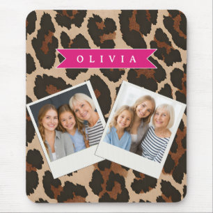 Mousepad Estampa Personalizada de Leopardo Rosa Chic Estamp