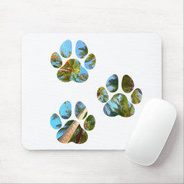 Mousepad Estampas de cães - Palmeiras tropicais