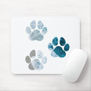 Mousepad Estampas de pata de cães - Praia e praia