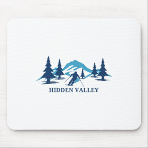 Mousepad Estância de esqui Hidden Valley Nova Jersey Esquia