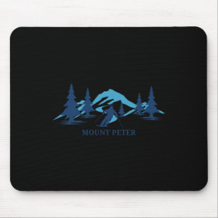 Mousepad Estância de esqui Mount Peter Nova York Esquiador