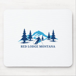 Mousepad estância de esqui red lodge montana esquiador de e