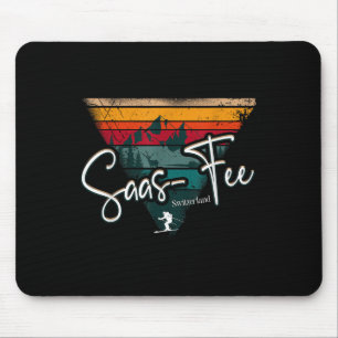 Mousepad Estância de esqui Saas-fee Alpes suíços Esqui alpi