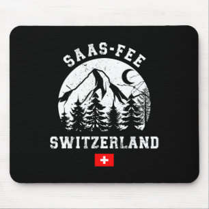 Mousepad Estância de esqui Saas-fee Suíça Alpes Esqui Alpin