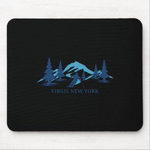 Mousepad Estância de esqui Virgil Nova York Esquiador Esqui