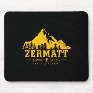 Mousepad Estância de esqui Zermatt Suíça Esqui alpino Suíço