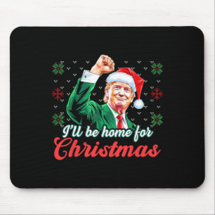 Mousepad Estarei Em Casa Para O Natal Engraçado.