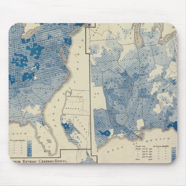 Mousepad Estatísticas vitais, censo dos Estados Unidos (Frente)