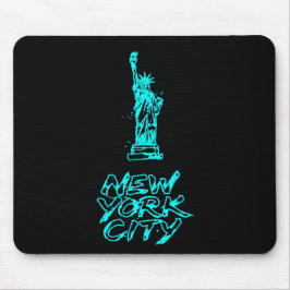 Mousepad Estátua da Liberdade de Nova York com Pincel Neon