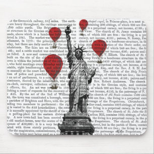 Mousepad Estátua da Liberdade e Balões de Ar Quente Verme