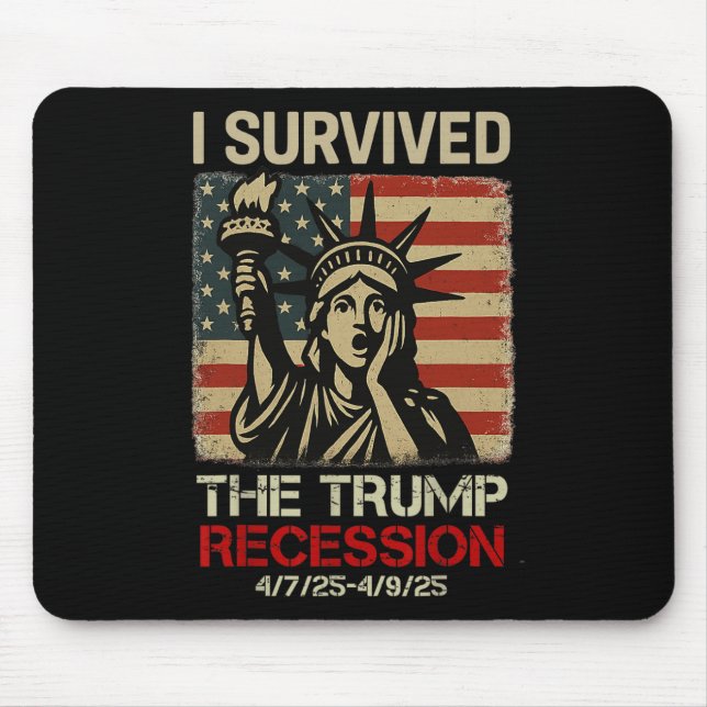 Mousepad Estátua Da Liberdade Eu Sobrevivi À Trunfa Recessã (Frente)