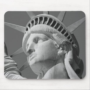 Mousepad Estátua da Liberdade Preta e Branca