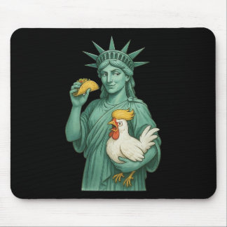 Mousepad Estátua da Liberdade Sutil Anti Trump Frango Taco
