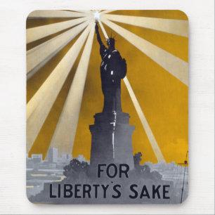 Mousepad Estátua da Liberdade Tocha & Marinha dos EUA Segun