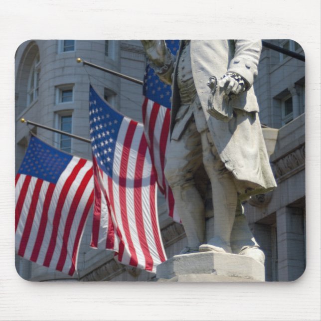 Mousepad estátua de Benjamin Franklin em Washington, DC (Frente)