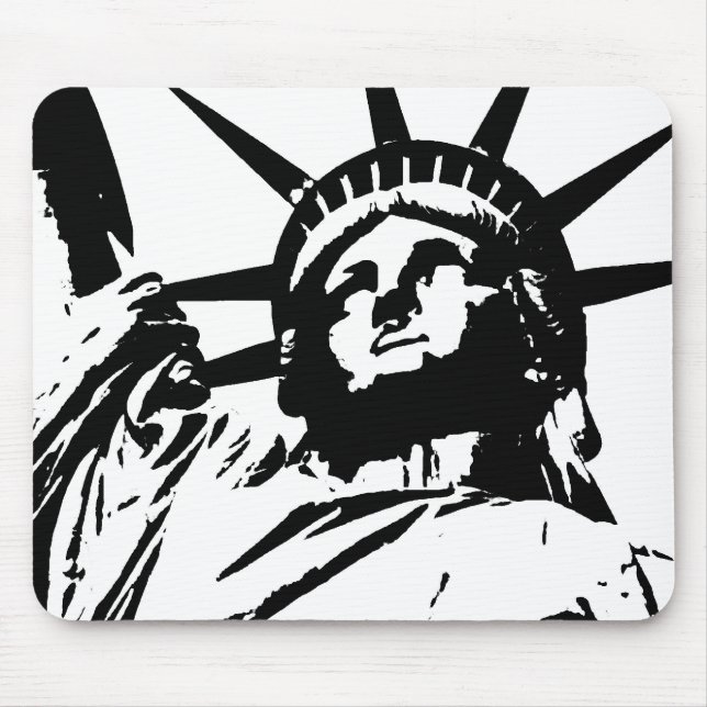 Mousepad Estátua de pop Art da Liberdade (Frente)