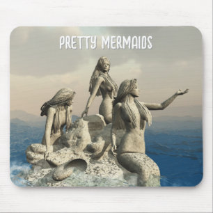 Mousepad Estátua de Sereia. Personalizável