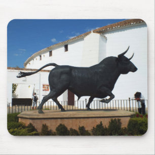 Mousepad Estátua de um touro em Ronda, espanha