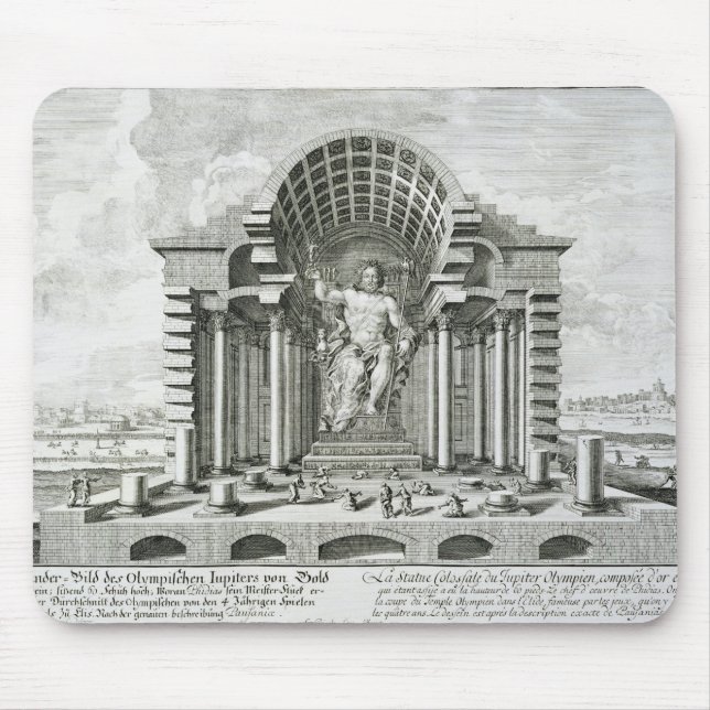 Mousepad Estátua do olímpico Zeus, feita por Phidias no (Frente)