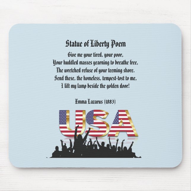 Mousepad Estátua do Poema da Liberdade, Nação dos Imigrante (Frente)
