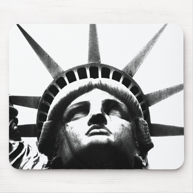 Mousepad Estátua Negra e Branca da Liberdade (Frente)
