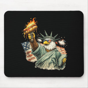 Mousepad Estátua Patriótica Da Águia Da Liberdade Cachorro-