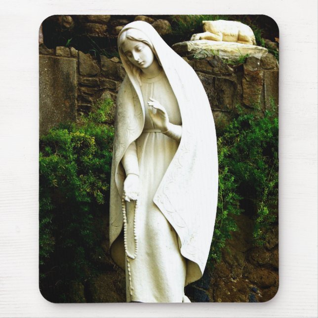 Mousepad Estátua Virgem Maria Garden (Frente)
