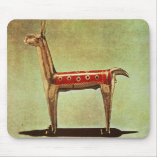 Mousepad Estatueta de prata do lama, de Peru, depois de