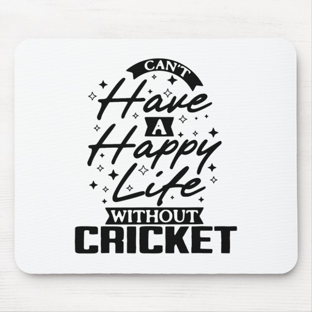 Mousepad Este Design Único É Uma Escolha Ideal Para Críquet (Frente)