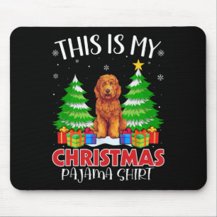 Mousepad Este É Meu Natal Pajama Goldendoododle Dog Xmas