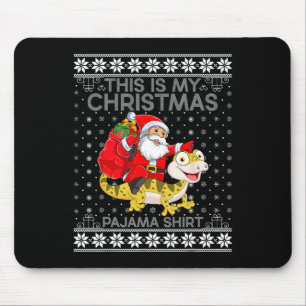 Mousepad Este É Meu Papai noel De Pijamas De Natal Andando