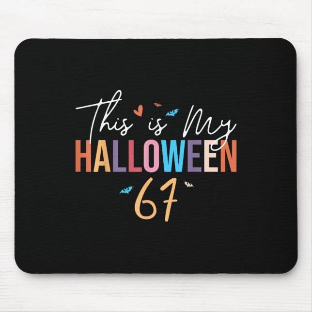 Mousepad Este É o Meu Halloween 67 Divertido Seis Sete Meme (Frente)