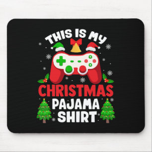 Mousepad Este É O Meu Jogo De Vídeo De Camisa De Natal Do P