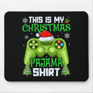 Mousepad Este É O Meu Jogo De Vídeo Do Pajama De Natal