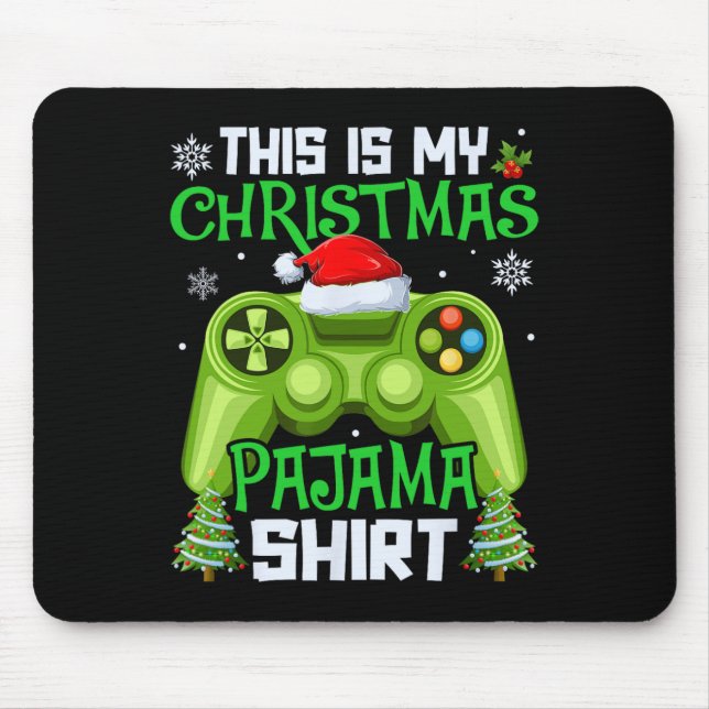 Mousepad Este É O Meu Jogo De Vídeo Do Pajama De Natal (Frente)