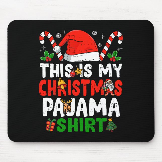 Mousepad Este É O Meu Natal De Natal De Pajama (Frente)