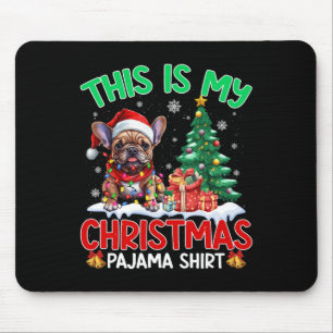 Mousepad Este É O Meu Natal Pajama Amantes Franceses Do Bul