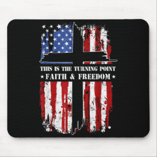 Mousepad Este É O Ponto de Mudança Fé Cristã Patriótica