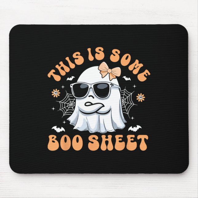Mousepad Este É Um Boi Sheet Womens Ghost Halloween (Frente)