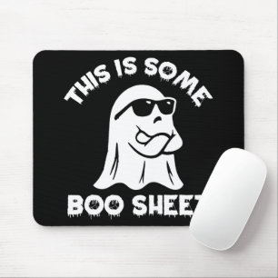 Mousepad Este É Um Boo Folha Ghost Engraçado Retro Hallowee