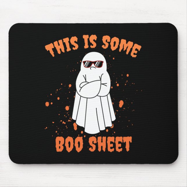 Mousepad Este É Um Dia de as Bruxas engraçado Ghost De Folh (Frente)